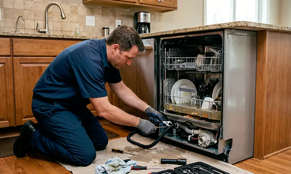 Dishwasher Not Draining Repair in Fitchburg, MA