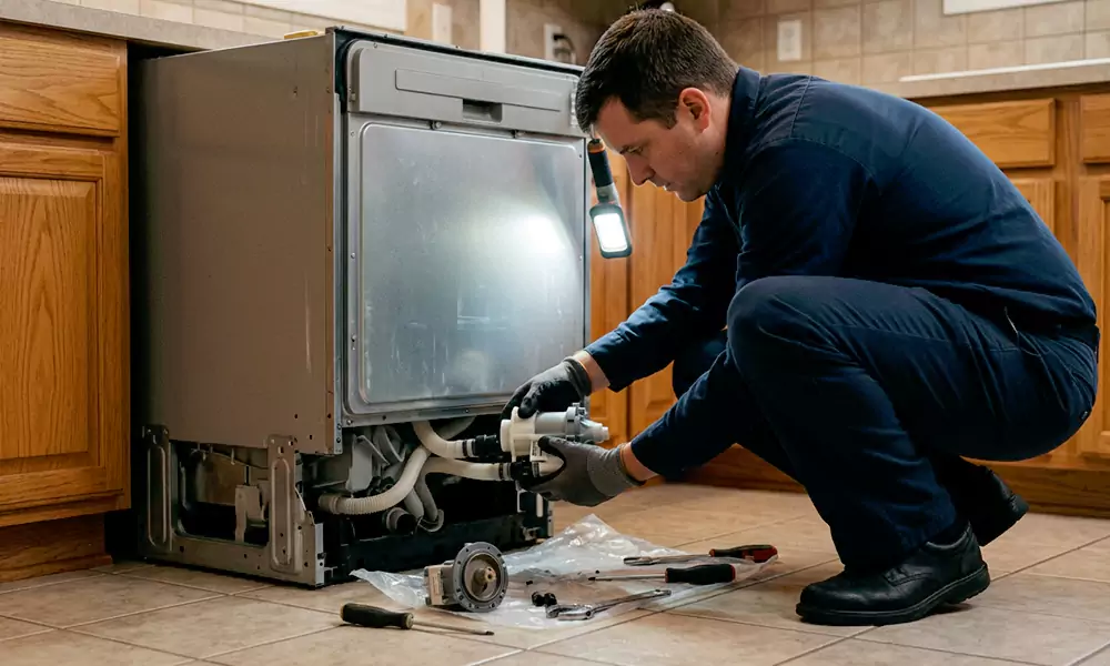 Dishwasher Pump Replacement in Fitchburg, MA