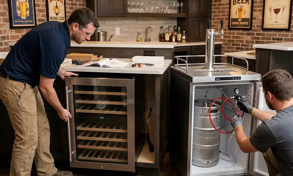 Wine Cooler and Kegerator Installation in Fitchburg, MA